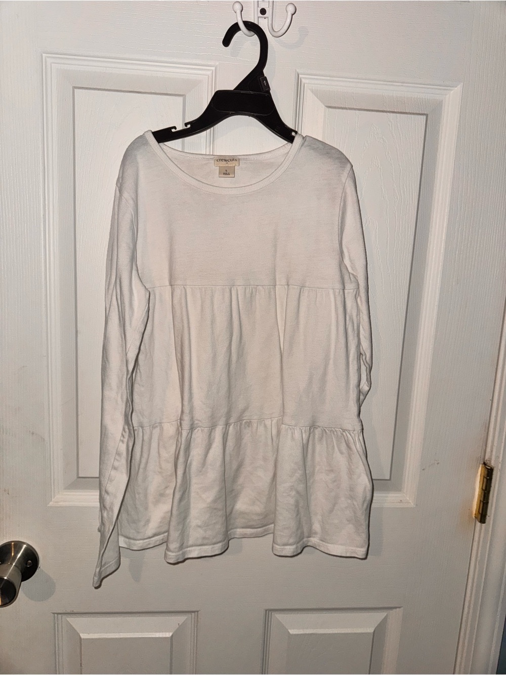 Crewcuts White Long-Sleeve Tiered Tunic